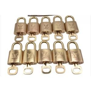 1x Random USA SELLER POLISHED! Authentic Louis Vuitton Brass Gold Lock Key